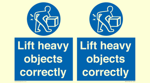 Lift heavy objects correctly
